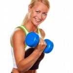 Weight training with dumbbells